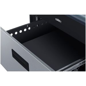 Summit 24 in. 2.6 cu. ft. Standard Convection Slide-In Electric Range with 4 Induction Burners - Stainless Steel, Stainless Steel, hires