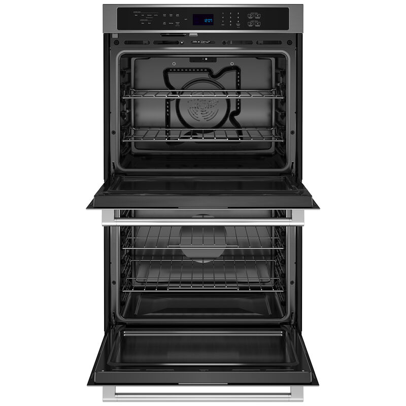 Maytag 27 in. 8.6 cu. ft. Front Control Electric Double Wall Oven with True European Convection - Fingerprint Resistant Stainless Steel, , hires