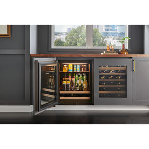 Sub-Zero Designer Series 24 in. Built-In 5.1 cu. ft. Smart Compact Beverage Center with Adjustable Shelves & Digital Control - Custom Panel Ready, , hires