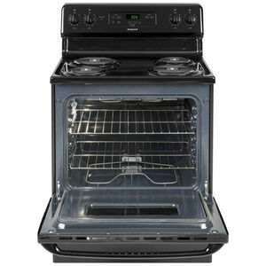 GE Hotpoint 30 in. 5.0 cu. ft. Oven Freestanding Electric Range with 4 Coil Burners - Black, , hires