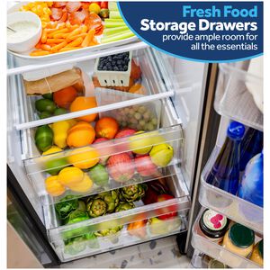 GE 36 in. 23.6 cu. ft. Counter Depth Side-by-Side Refrigerator with Ice & Water Dispenser - Slate, Slate, hires