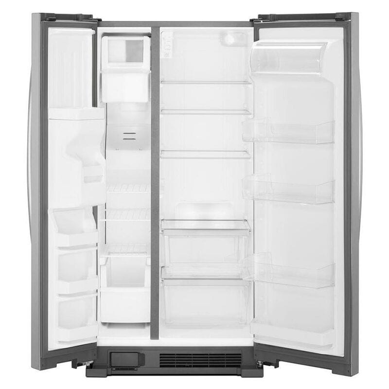 Whirlpool 36 in. 24.6 cu. ft. Side by Side Refrigerator with Ice & Water Dispenser - Monochromatic Stainless Steel, Monochromatic Stainless Steel, hires