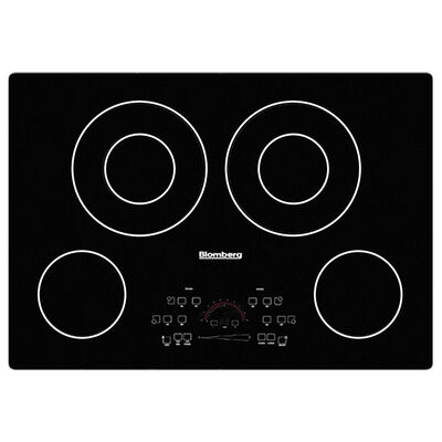 Blomberg 30 in. Electric Cooktop with 4 Smoothtop Burners - Black | CTE30410