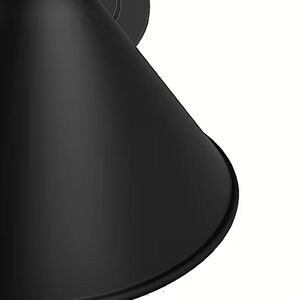 Hunter Cassius Rustic Modern Metal Cone Outdoor Medium Wall Light-Matte Black, , hires