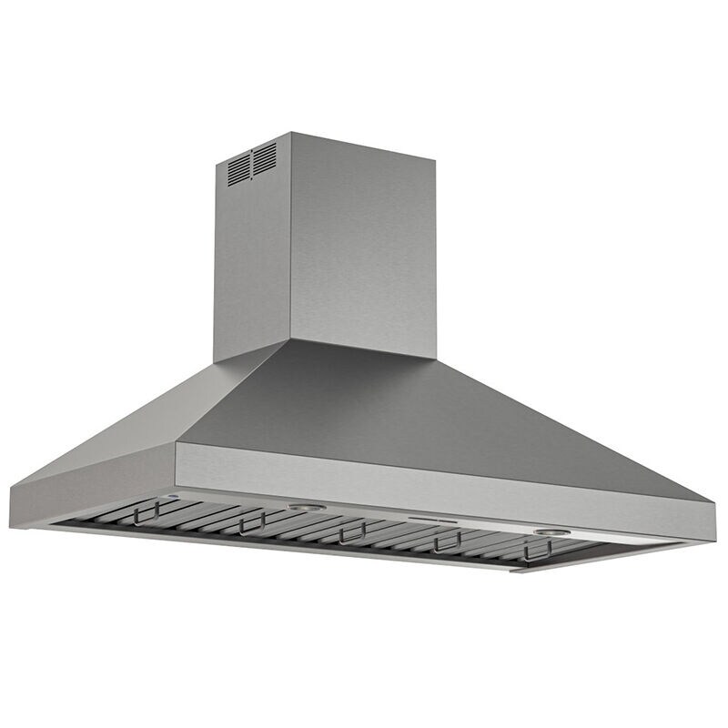 Best 48 in. Chimney Style Range Hood with 4 Speed Settings, 1500 CFM & 2 LED Lights - Stainless Steel, , hires