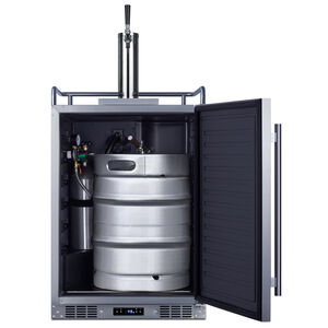 Summit 24 in. 5.6 cu. ft. Outdoor Beer Dispenser with 1 Tap, Digital Controls & Digital Thermostat - Stainless Steel, , hires