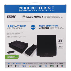 Terk HD Digital TV Tuner plus Amplified HDTV Antenna All In One Cord Cutter Kit, , hires