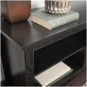 Walker Edison Essential 70 in. Rustic Wood TV Stand - Black, , hires