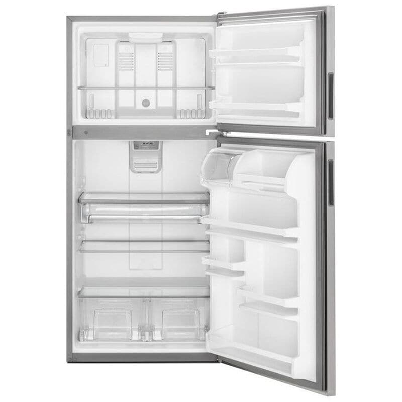 Maytag 33 in. 20.5 cu. ft. Top Freezer Refrigerator - Fingerprint Resistant Stainless Steel, Fingerprint Resistant Stainless, hires