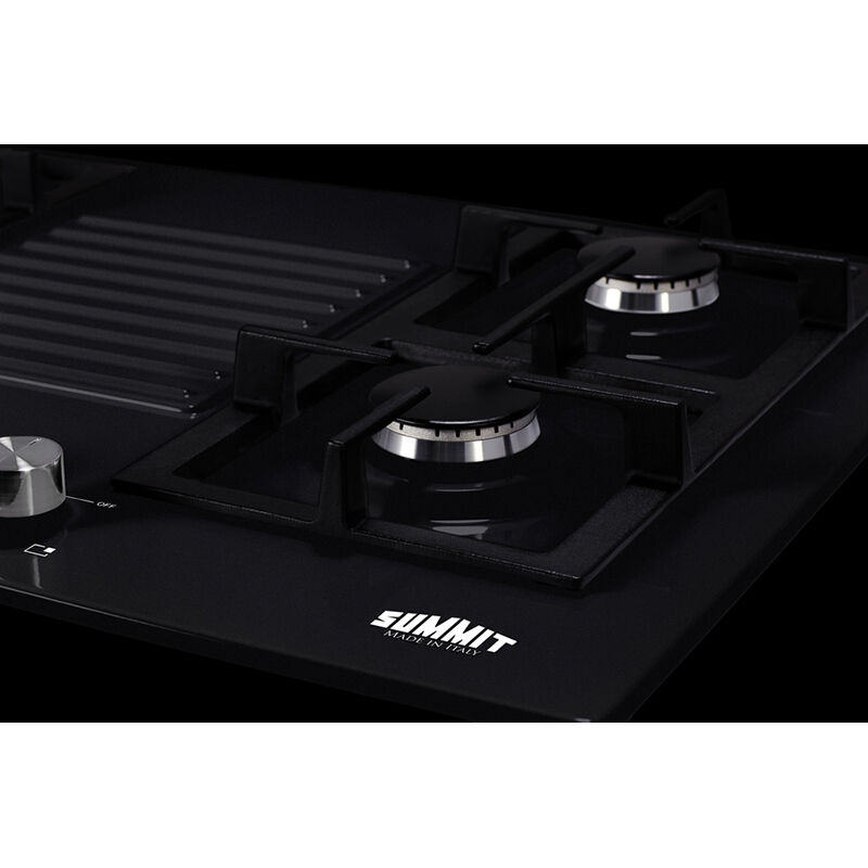 Summit 30 in. 4-Burner Natural Gas Cooktop - Black, , hires