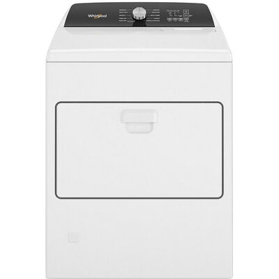 Whirlpool 29 in. 7.0 cu. ft. Top Loading Gas Dryer with 11 Dryer Programs, 1 Dry Options, Wrinkle Care & Sensor Dry - White | WGD5010LW