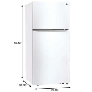 LG 30 in. 20.2 cu. ft. Top Freezer Refrigerator - White, White, hires