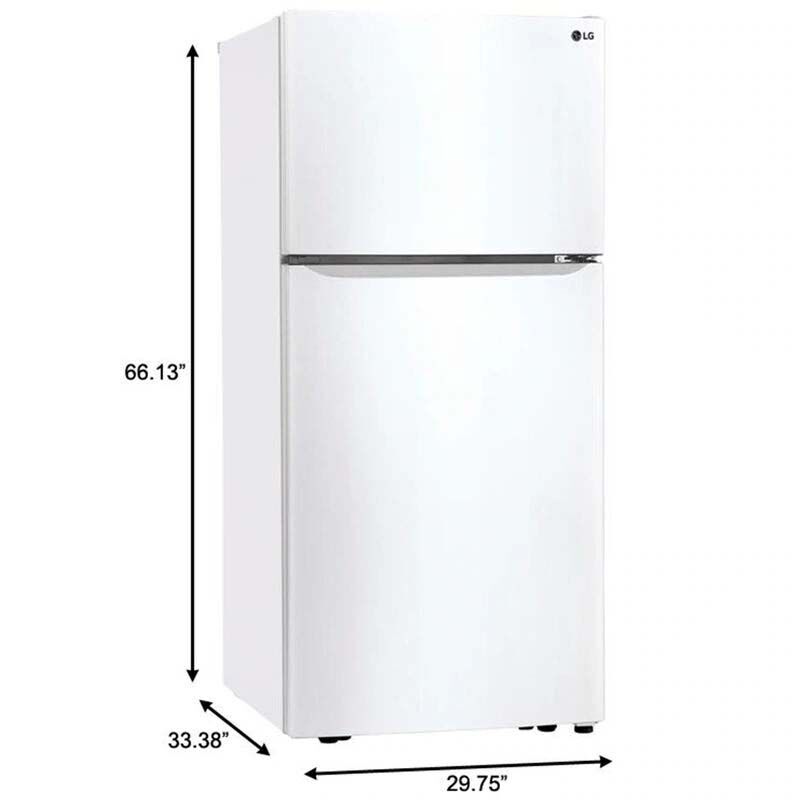 LG 30 in. 20.2 cu. ft. Top Freezer Refrigerator - White, White, hires