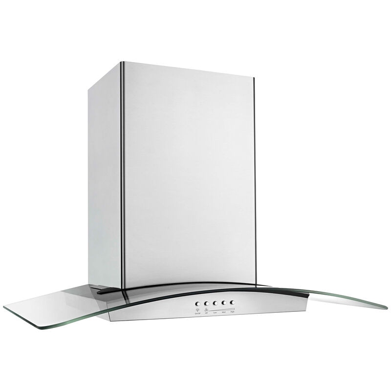Whirlpool 30 in. Chimney Style Range Hood with 3 Speed Settings, Convertible Venting & LED Light - Stainless Steel, , hires