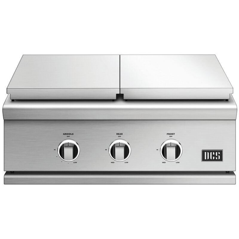 DCS Series-9 30 in. Liquid Propane Griddle & Dual Side Burner - Stainless Steel, , hires