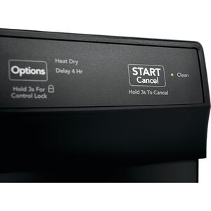 Frigidaire 24" Built-In Dishwasher with Front Control, 55 dBA Sound Level, 14 Place Settings & 3 Wash Cycles - Black, Black, hires