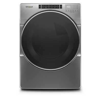 Whirlpool 27 in. 7.4 cu. ft. Stackable Electric Dryer with Sensor Dry & Steam Cycle - Chrome Shadow | WED8620HC