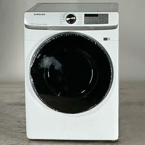 Samsung 27 in. 7.5 cu. ft. Smart Stackable Gas Dryer with Sanitize+, Steam Cycle & Sensor Dry - White (Open Box Excellent Condition), , hires