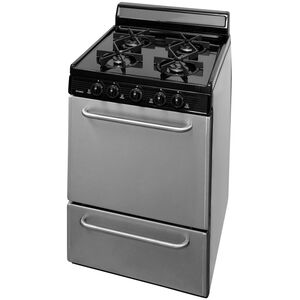 Premier 24 in. 3 cu. ft. Gas Range with 4 Sealed Burners - Stainless Steel, , hires