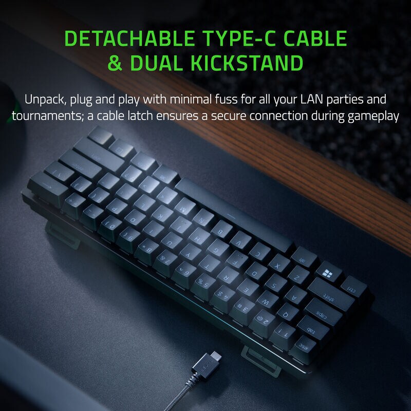 Razer Huntsman Mini - 60% Optical Gaming Keyboard (Clicky Purple Switch), , hires