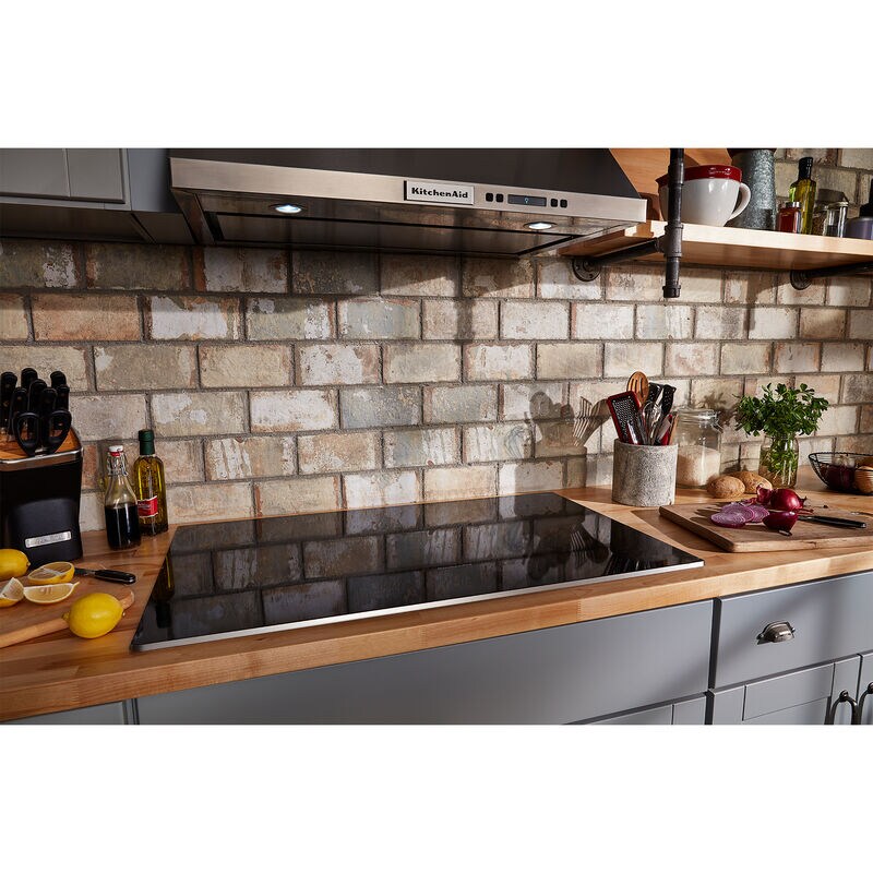 KitchenAid 36 in. 5-Burner Electric Cooktop with Simmer Burner & Power Burner - Stainless Steel, , hires