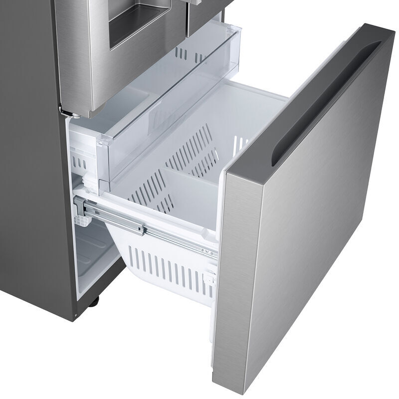 LG 33 in. 24.5 cu. ft. Smart French Door Refrigerator with Ice & Water Dispenser - PrintProof Stainless Steel, PrintProof Stainless Steel, hires