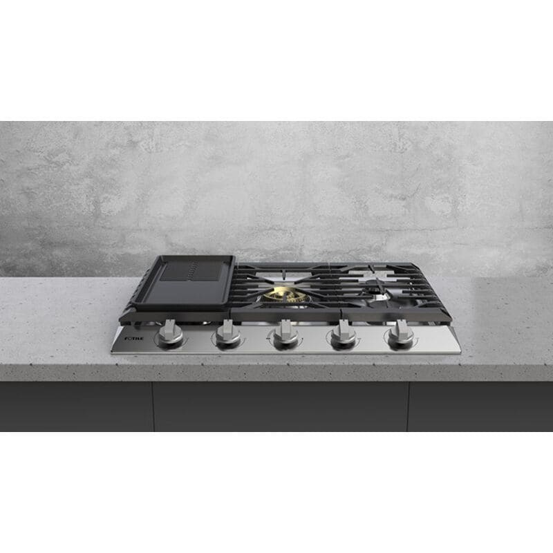 Fotile 30 in. 5-Burner Natural Gas Cooktop with Simmer Burner & Power Burner - Stainless Steel, , hires