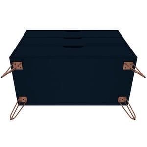 Manhattan Comfort Rockefeller Mid-Century Modern 3-Drawer Dresser - Tatiana Midnight Blue, Midnight Blue, hires