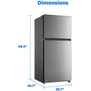 Midea 30 in. 18.1 cu. ft. Garage-Ready Top Freezer Refrigerator - Stainless Steel, Stainless Steel, hires