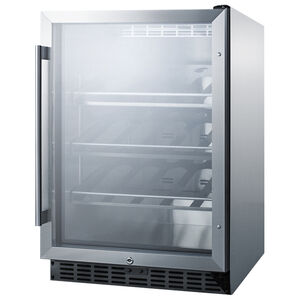 Summit 24 in. Outdoor Undercounter Wine Cooler with Metal Racks, Single Zone & 20 Bottle Capacity - Stainless Steel, , hires
