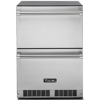 Viking 5 Series 24 in. 5.0 cu. ft. Refrigerator Drawer - Stainless Steel | VDUI5241DSS