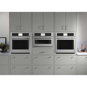 Cafe Professional Series 27 in. 4.3 cu. ft. Smart Electric Single Wall Oven with True European Convection - Stainless Steel, , hires