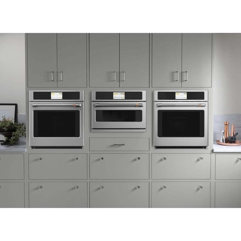 Cafe Professional Series 27 in. 4.3 cu. ft. Smart Electric Single Wall Oven with True European Convection - Stainless Steel, , hires