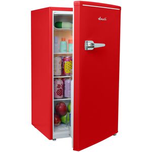 Avanti 18 in. 3.1 cu. ft. Mini Fridge with Freezer Compartment - Red, Red, hires