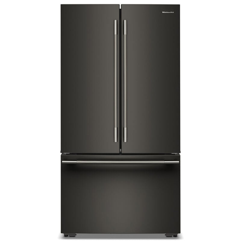 KitchenAid 36 in. 24.3 cu. ft. Counter Depth French Door Refrigerator with Internal Water Dispenser - Black Ore, Black Ore, hires