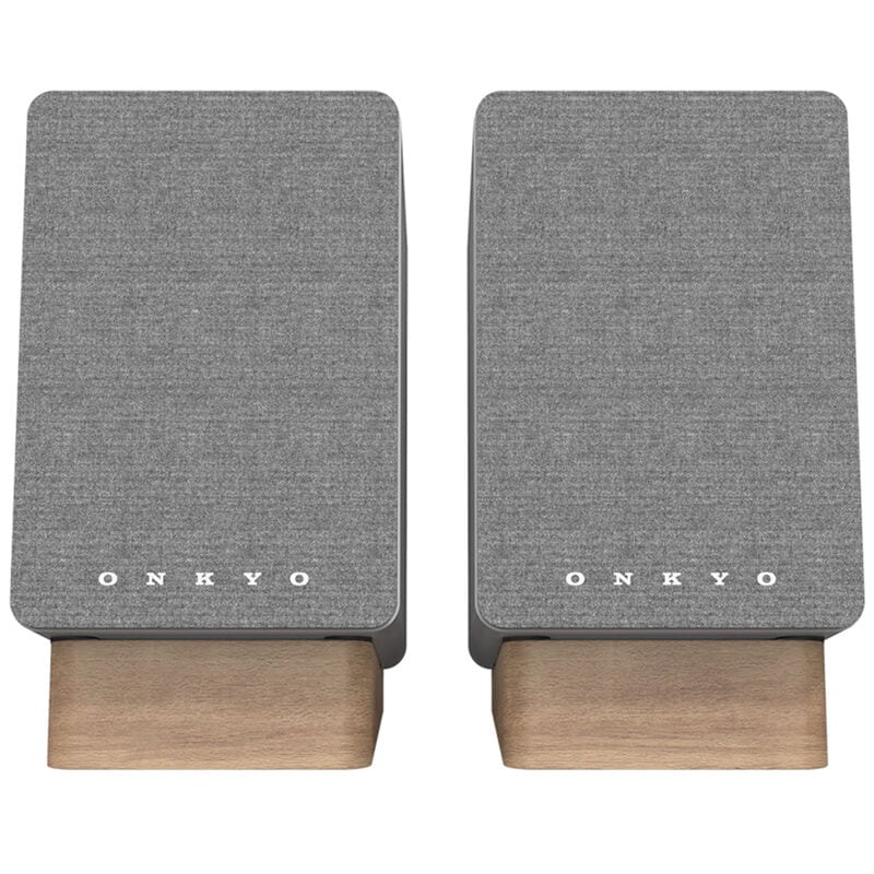 Onkyo 2-Way Compact Powered Bookshelf Speakers (Pair) - White, White, hires