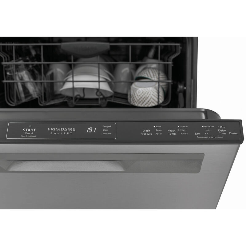 Frigidaire Gallery 24 in. Built-In Dishwasher with Top Control, 49 dBA Sound Level, 14 Place Settings & 8 Wash Cycles - Stainless Steel, Stainless Steel, hires