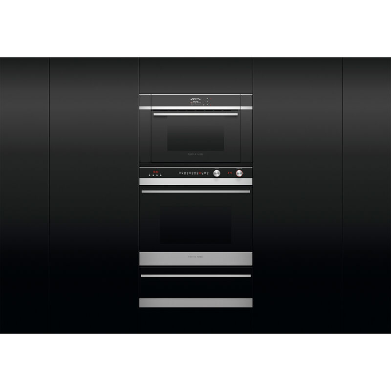 Fisher & Paykel Series 9 24 in. 1.3 cu. ft. Steam Electric Single Wall Oven with True European Convection - Stainless Steel, , hires
