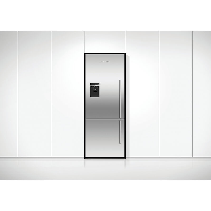 Fisher & Paykel Series 5 25 in. 13.5 cu. ft. Smart Counter Depth Bottom Freezer Refrigerator with Water Dispenser - Stainless Steel, , hires