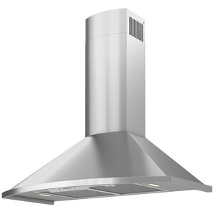 Zephyr 30 in. Convertible Chimney Style Range Hood with 600 CFM, 5 Fan Speeds & 2 LED Lights - Stainless Steel, , hires