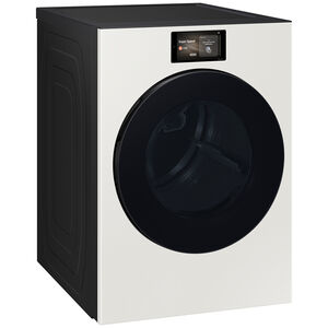 Samsung Bespoke 27 in. 7.6 cu. ft. Smart Stackable Electric Dryer with AI Home, AI OptiDry+, Sensor Dry, Sanitize & Steam Cycle - Ivory, Ivory, hires
