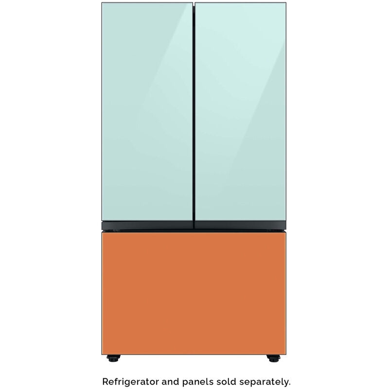 Samsung BESPOKE 3-Door French Door Top Panel for Refrigerators - Morning Blue Glass, , hires