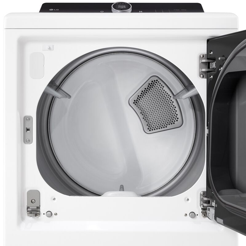 LG 27 in. 7.3 cu. ft. Smart Electric Dryer with EasyLoad Door, AI Sensor Dry, TurboSteam Technology, Sanitize & Steam Cycle - Alpine White, Alpine White, hires