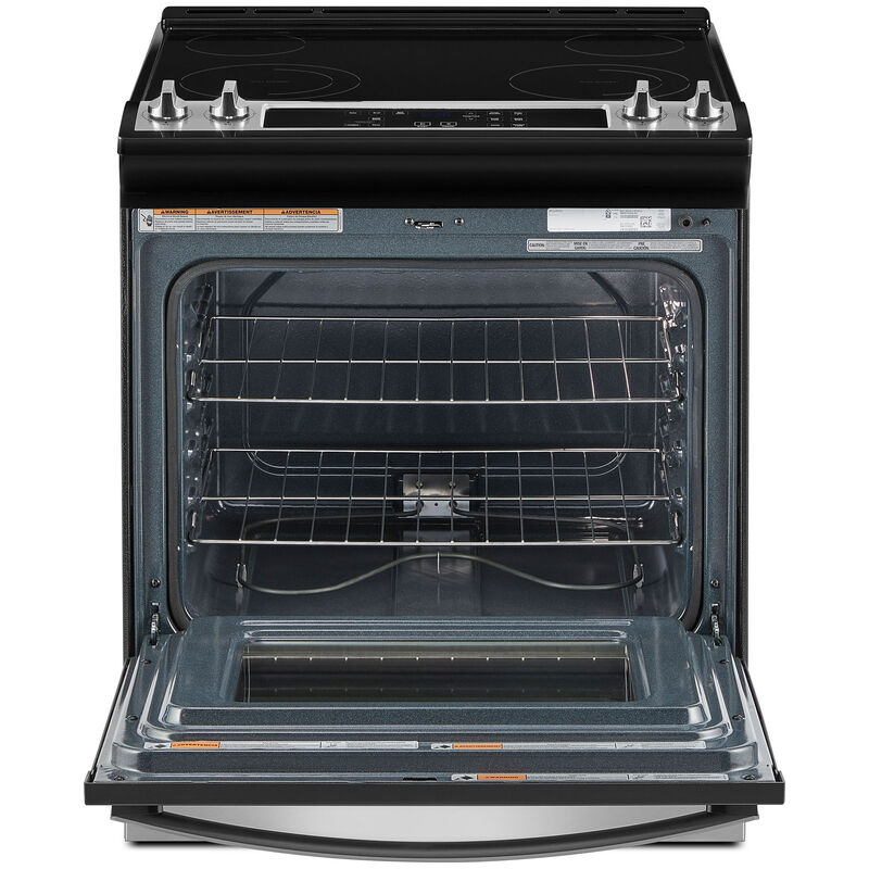 Whirlpool 30 in. 4.8 cu. ft. Slide-In Electric Range with Radiant Burners - Stainless Steel, Stainless Steel, hires