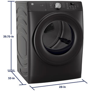 GE 28 in. 7.8 cu. ft. Smart Stackable Gas Dryer with Sanitize Cycle - Carbon Graphite, , hires