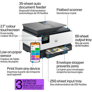 HP OfficeJet Pro 9125 All-in-One Printer with 3 months free Instant Ink, AI-capable, , hires