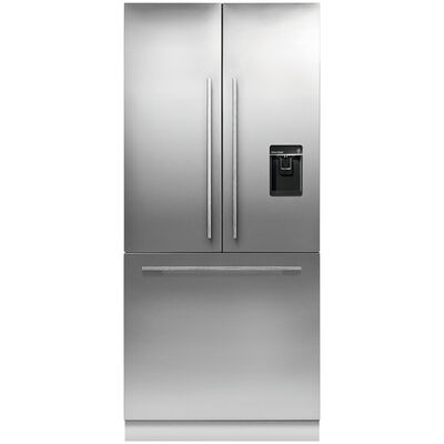 Fisher & Paykel Series-7 Integrated 36 in. 17.0 cu. ft. Built-In Counter Depth French Door Refrigerator with Water Dispenser - Custom Panel Ready | RS36A80U1N