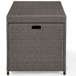Crosley Palm Harbor Wicker Outdoor Storage Box -Weathered Gray, Weathered Gray, hires