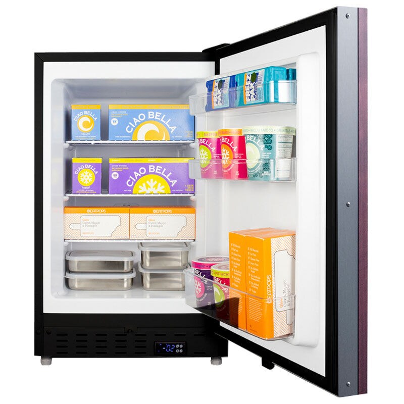 Summit 21 in. 2.7 cu. ft. Built-in Compact Upright Freezer with Adjustable Shelves - Custom Panel Ready, , hires