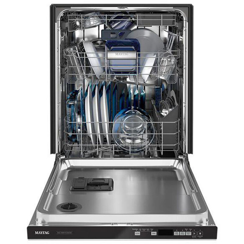 Maytag 24 in. Top Control Dishwasher with 47 dBa Sound Level, 3rd-Rack & Pocket - Fingerprint Resistant Stainless, Fingerprint Resistant Stainless, hires